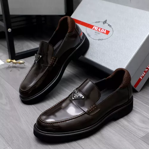 Wholesale Prada Leather Shoes For Men #1291980 $96.00 USD, Wholesale Quality Replica Prada Leather Shoes