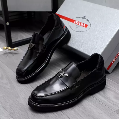 Wholesale Prada Leather Shoes For Men #1291984 $96.00 USD, Wholesale Quality Replica Prada Leather Shoes