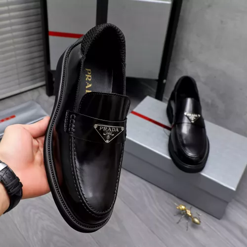 Replica Prada Leather Shoes For Men #1291984 $96.00 USD for Wholesale