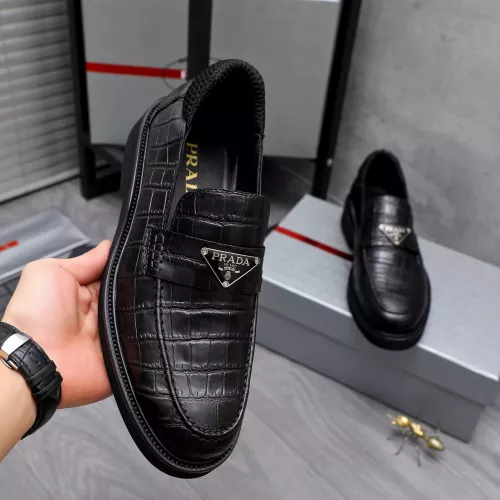 Replica Prada Leather Shoes For Men #1291992 $96.00 USD for Wholesale