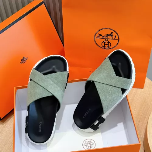 Replica Hermes Slippers For Men #1292039 $68.00 USD for Wholesale