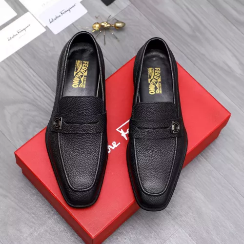 Replica Salvatore Ferragamo Leather Shoes For Men #1292112 $82.00 USD for Wholesale