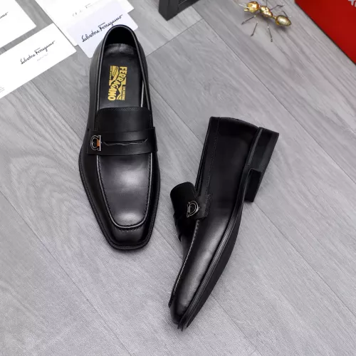 Replica Salvatore Ferragamo Leather Shoes For Men #1292113 $82.00 USD for Wholesale