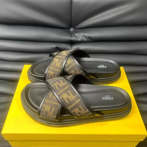 Wholesale Fendi Slippers For Men #1292125 $68.00 USD, Wholesale Quality Replica Fendi Slippers