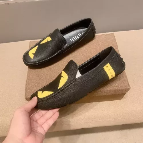 Wholesale Fendi Leather Shoes For Men #1292349 $76.00 USD, Wholesale Quality Replica Fendi Leather Shoes