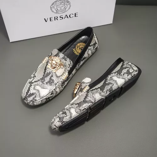 Wholesale Versace Leather Shoes For Men #1292354 $72.00 USD, Wholesale Quality Replica Versace Leather Shoes