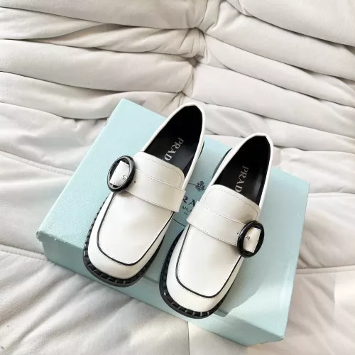 Replica Prada Leather Shoes For Women #1292460 $102.00 USD for Wholesale