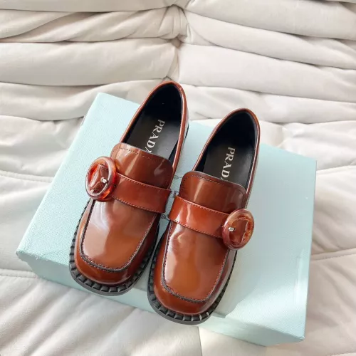 Replica Prada Leather Shoes For Women #1292461 $102.00 USD for Wholesale