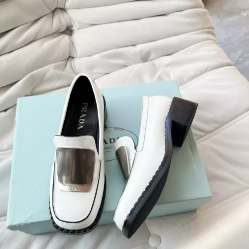 Wholesale Prada Leather Shoes For Women #1292480 $102.00 USD, Wholesale Quality Replica Prada Leather Shoes