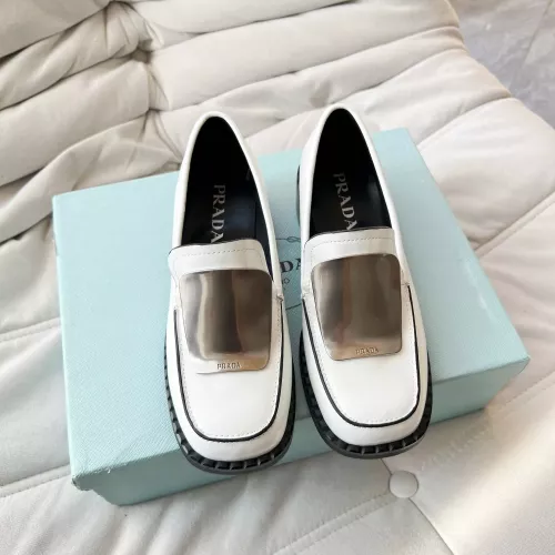 Replica Prada Leather Shoes For Women #1292480 $102.00 USD for Wholesale