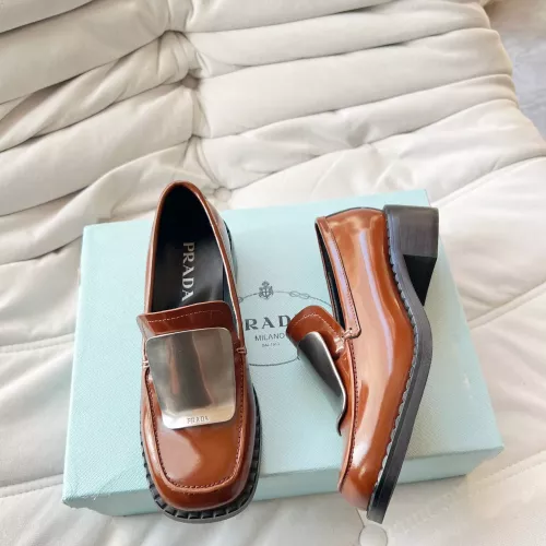 Wholesale Prada Leather Shoes For Women #1292481 $102.00 USD, Wholesale Quality Replica Prada Leather Shoes