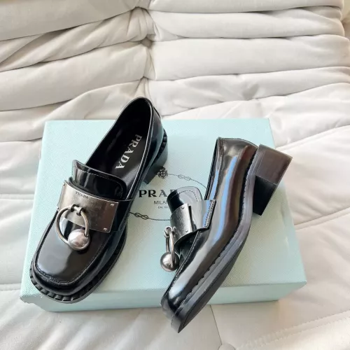 Wholesale Prada Leather Shoes For Women #1292485 $102.00 USD, Wholesale Quality Replica Prada Leather Shoes