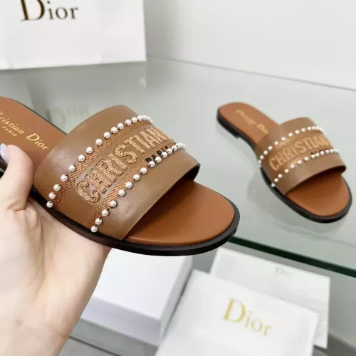 Replica Christian Dior Slippers For Women #1292541 $82.00 USD for Wholesale