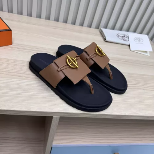 Replica Hermes Slippers For Men #1293058 $98.00 USD for Wholesale