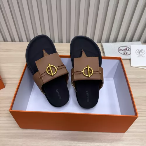 Replica Hermes Slippers For Men #1293058 $98.00 USD for Wholesale