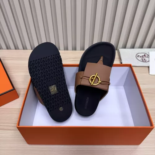 Replica Hermes Slippers For Men #1293058 $98.00 USD for Wholesale