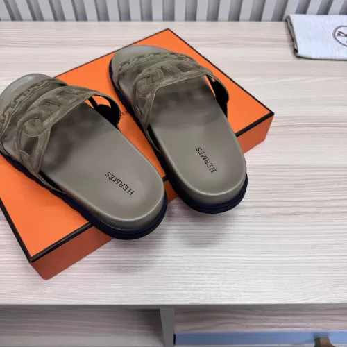 Replica Hermes Slippers For Men #1293075 $100.00 USD for Wholesale