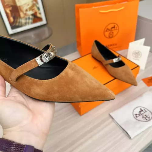 Replica Hermes Flat Shoes For Women #1293084 $102.00 USD for Wholesale