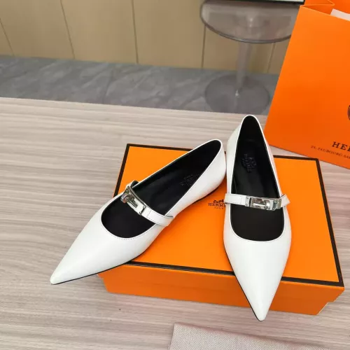 Replica Hermes Flat Shoes For Women #1293086 $102.00 USD for Wholesale