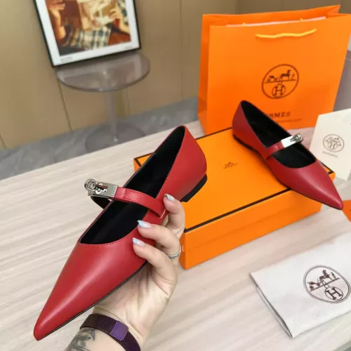 Replica Hermes Flat Shoes For Women #1293089 $102.00 USD for Wholesale