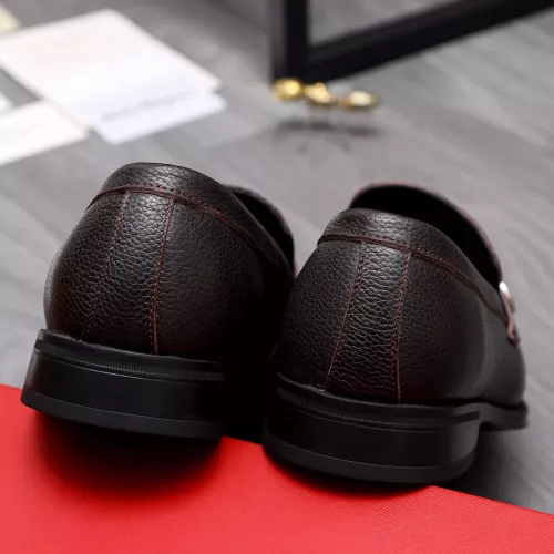 Replica Salvatore Ferragamo Leather Shoes For Men #1293091 $85.00 USD for Wholesale