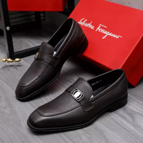 Wholesale Salvatore Ferragamo Leather Shoes For Men #1293094 $85.00 USD, Wholesale Quality Replica Salvatore Ferragamo Leather Shoes