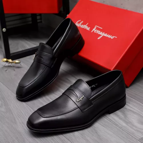 Wholesale Salvatore Ferragamo Leather Shoes For Men #1293112 $85.00 USD, Wholesale Quality Replica Salvatore Ferragamo Leather Shoes