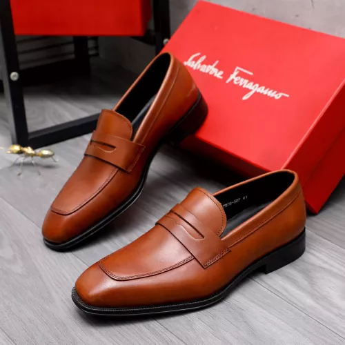 Wholesale Salvatore Ferragamo Leather Shoes For Men #1293114 $85.00 USD, Wholesale Quality Replica Salvatore Ferragamo Leather Shoes