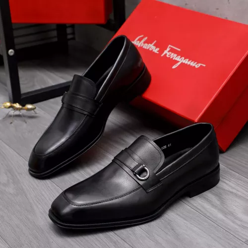 Wholesale Salvatore Ferragamo Leather Shoes For Men #1293126 $85.00 USD, Wholesale Quality Replica Salvatore Ferragamo Leather Shoes