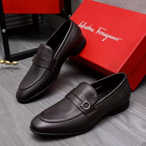 Wholesale Salvatore Ferragamo Leather Shoes For Men #1293129 $85.00 USD, Wholesale Quality Replica Salvatore Ferragamo Leather Shoes