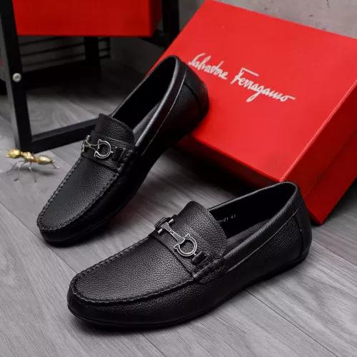 Wholesale Salvatore Ferragamo Leather Shoes For Men #1293131 $85.00 USD, Wholesale Quality Replica Salvatore Ferragamo Leather Shoes