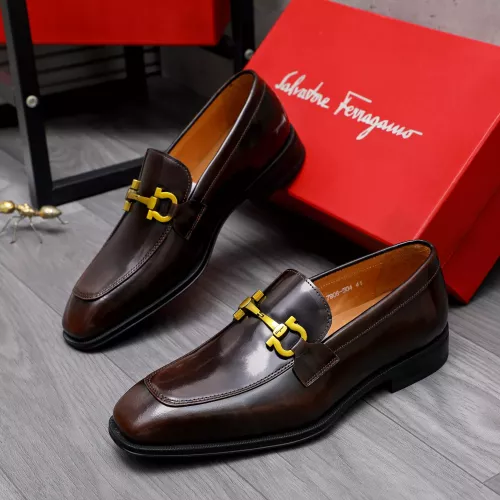 Wholesale Salvatore Ferragamo Leather Shoes For Men #1293138 $85.00 USD, Wholesale Quality Replica Salvatore Ferragamo Leather Shoes