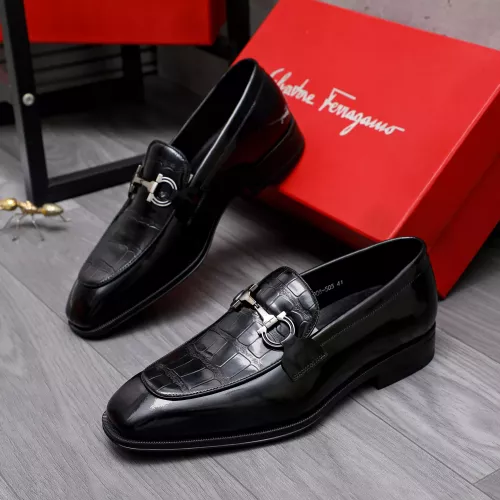 Wholesale Salvatore Ferragamo Leather Shoes For Men #1293144 $85.00 USD, Wholesale Quality Replica Salvatore Ferragamo Leather Shoes