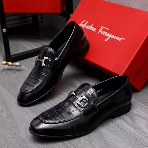 Wholesale Salvatore Ferragamo Leather Shoes For Men #1293145 $85.00 USD, Wholesale Quality Replica Salvatore Ferragamo Leather Shoes