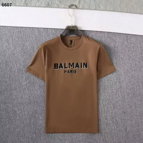 Wholesale Balmain T-Shirts Short Sleeved For Men #1293336 $32.00 USD, Wholesale Quality Replica Balmain T-Shirts