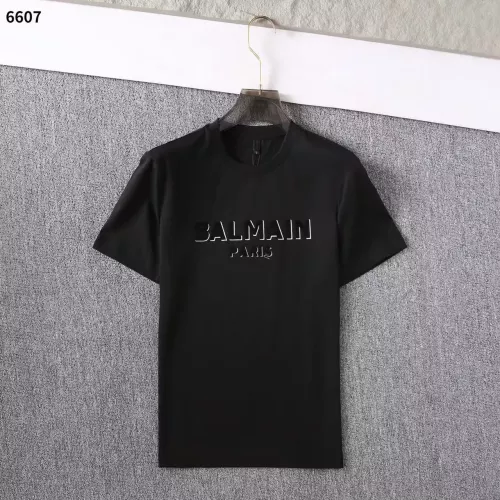 Wholesale Balmain T-Shirts Short Sleeved For Men #1293337 $32.00 USD, Wholesale Quality Replica Balmain T-Shirts