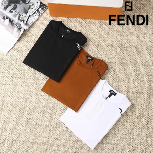 Replica Fendi T-Shirts Short Sleeved For Men #1293445 $38.00 USD for Wholesale