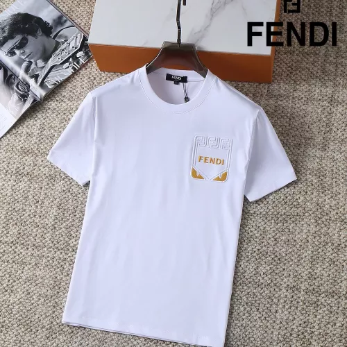 Wholesale Fendi T-Shirts Short Sleeved For Men #1293447 $38.00 USD, Wholesale Quality Replica Fendi T-Shirts