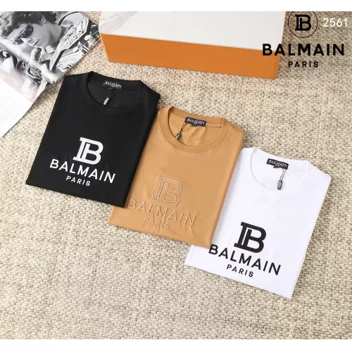 Replica Balmain T-Shirts Short Sleeved For Men #1293452 $38.00 USD for Wholesale