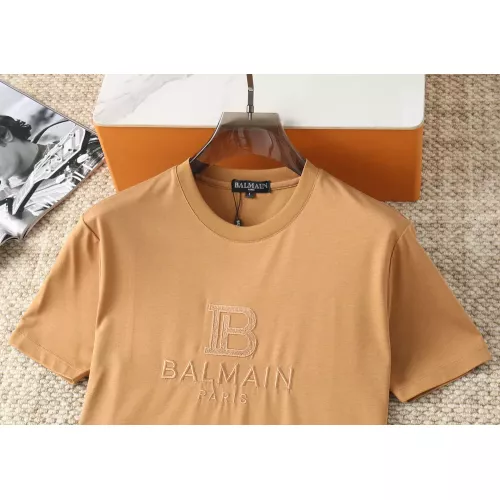 Replica Balmain T-Shirts Short Sleeved For Men #1293454 $38.00 USD for Wholesale