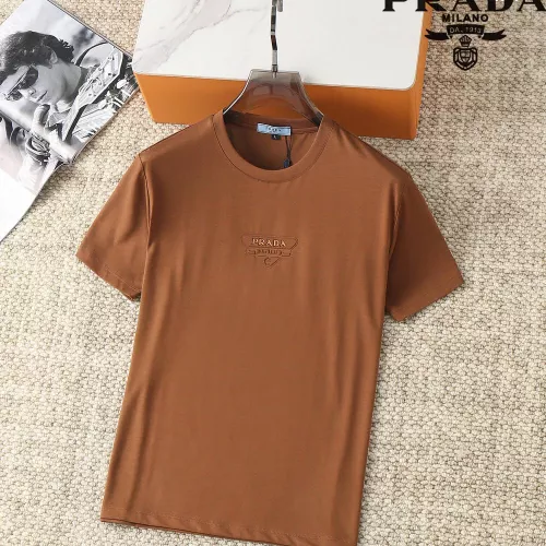 Wholesale Prada T-Shirts Short Sleeved For Men #1293503 $38.00 USD, Wholesale Quality Replica Prada T-Shirts