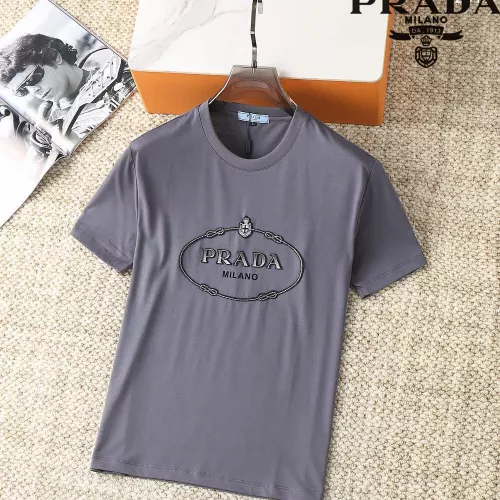 Wholesale Prada T-Shirts Short Sleeved For Men #1293526 $38.00 USD, Wholesale Quality Replica Prada T-Shirts