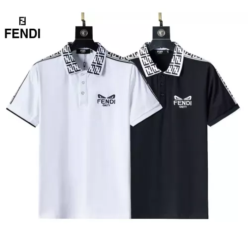 Replica Fendi T-Shirts Short Sleeved For Men #1293535 $29.00 USD for Wholesale