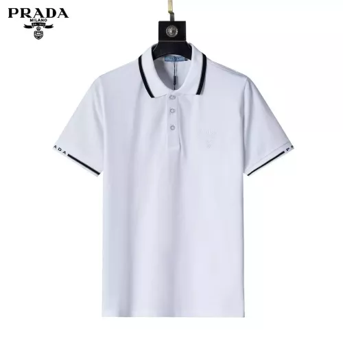 Wholesale Prada T-Shirts Short Sleeved For Men #1293677 $29.00 USD, Wholesale Quality Replica Prada T-Shirts