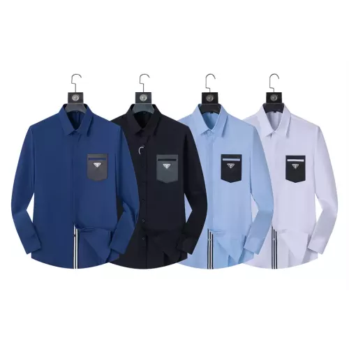 Replica Prada Shirts Long Sleeved For Men #1294256 $40.00 USD for Wholesale