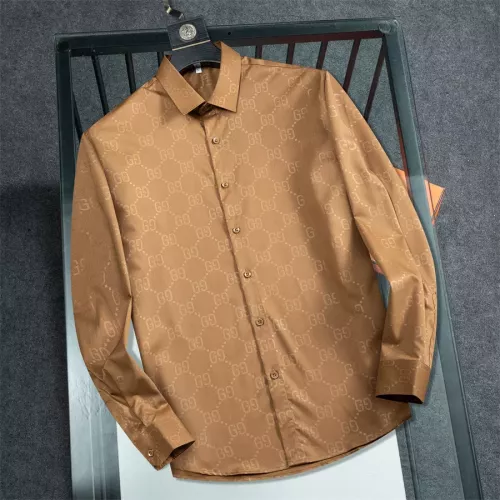 Wholesale Gucci Shirts Long Sleeved For Men #1294283 $48.00 USD, Wholesale Quality Replica Gucci Shirts