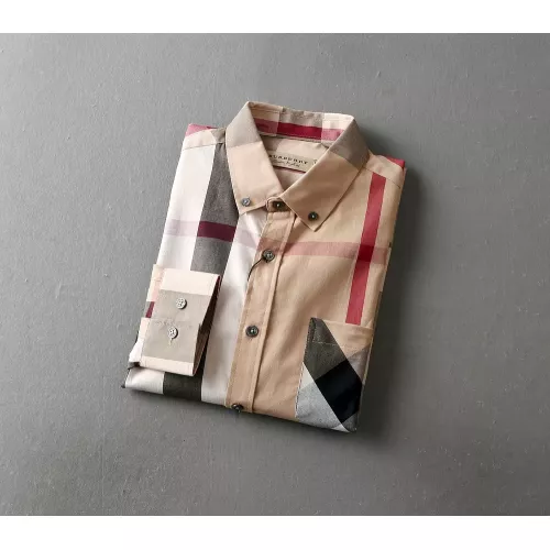 Replica Burberry Shirts Long Sleeved For Men #1294317 $39.00 USD for Wholesale