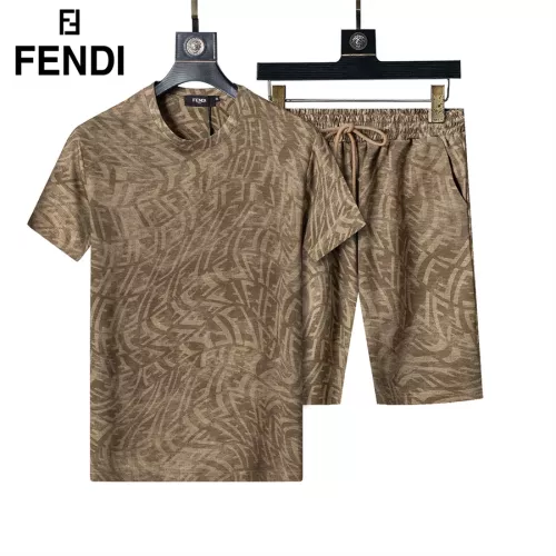 Wholesale Fendi Tracksuits Short Sleeved For Men #1294616 $48.00 USD, Wholesale Quality Replica Fendi Tracksuits