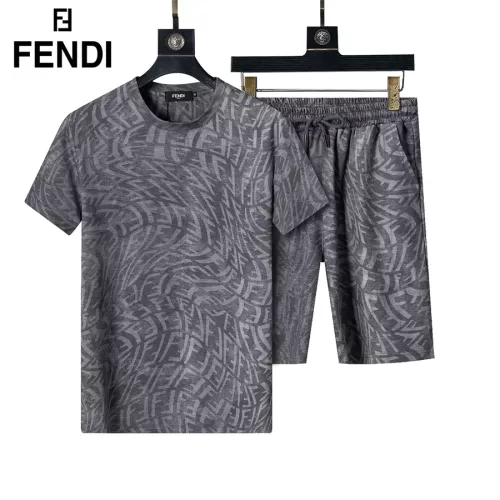 Wholesale Fendi Tracksuits Short Sleeved For Men #1294617 $48.00 USD, Wholesale Quality Replica Fendi Tracksuits