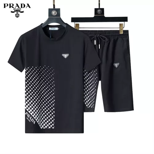 Wholesale Prada Tracksuits Short Sleeved For Men #1294636 $48.00 USD, Wholesale Quality Replica Prada Tracksuits